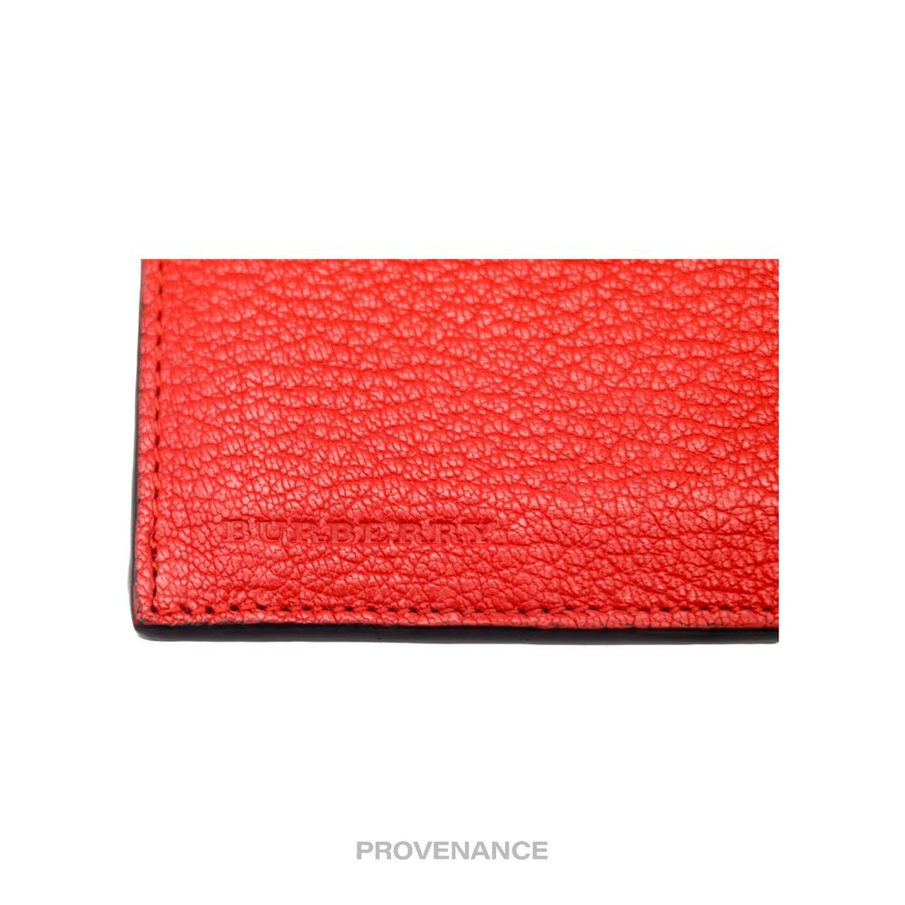 🔴 Burberry Two Tone Zip Card Wallet - Red/White - Picture 4 of 8